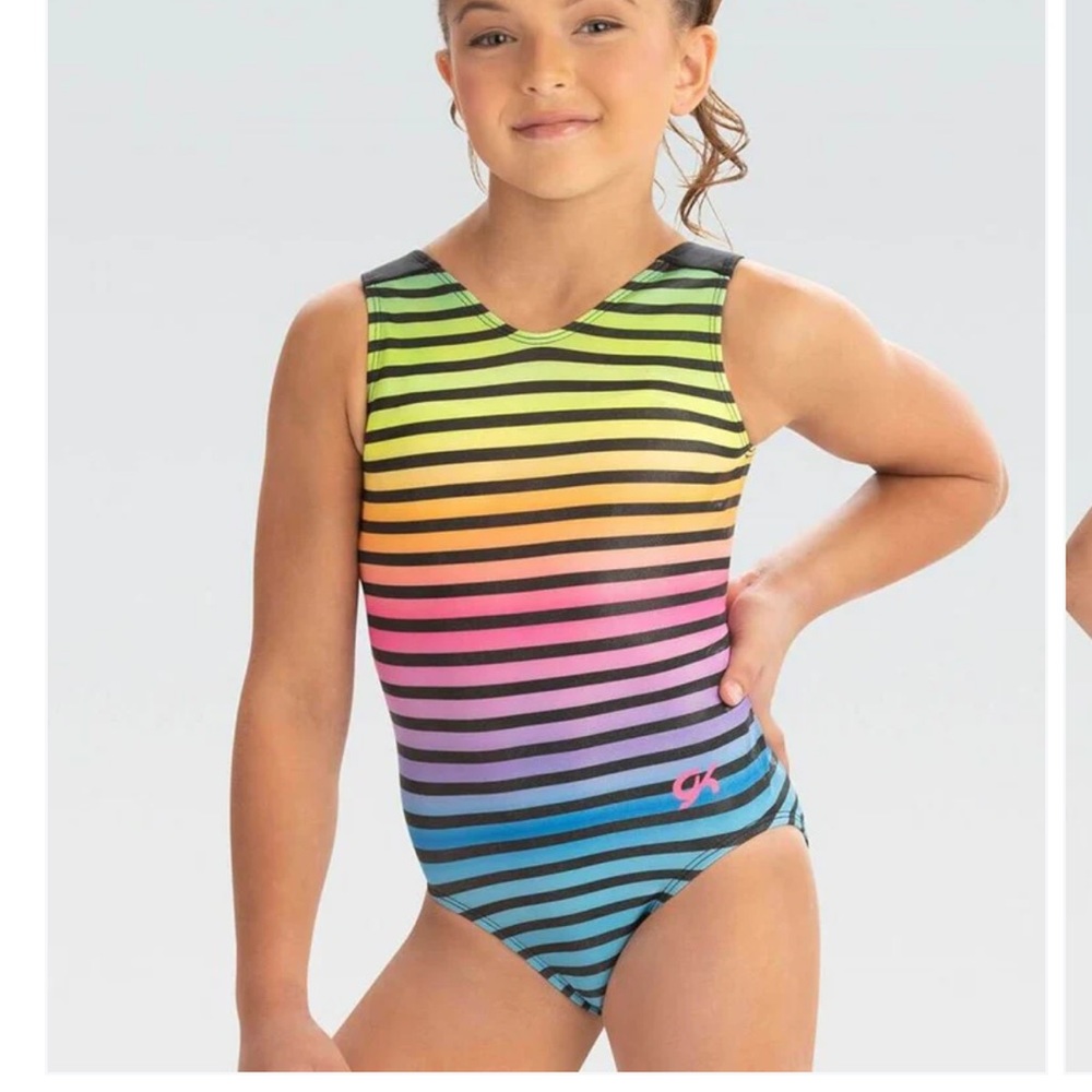 NWT Rainbow Fever gymnastics dance tumbling Workout Leotard E4301